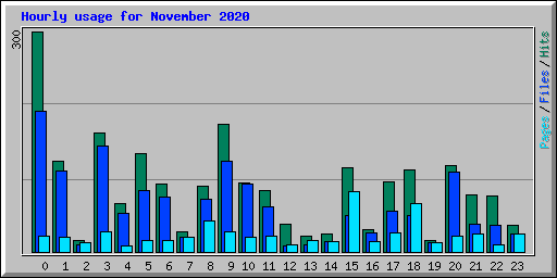 Hourly usage for November 2020